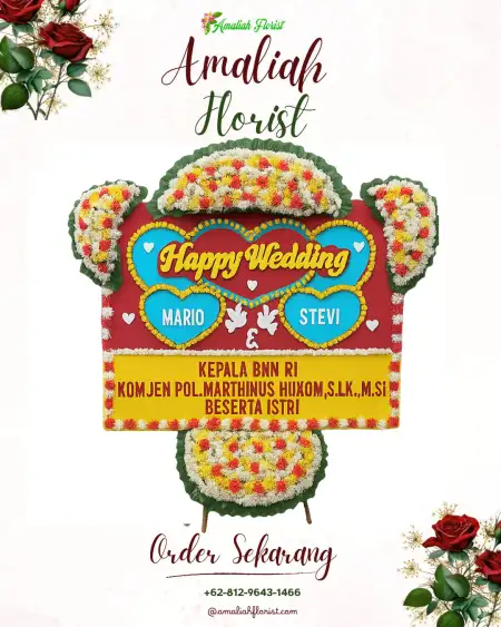 Papan Bunga Pernikahan Kemala Raja